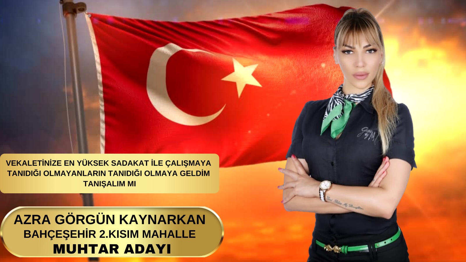 Azra Görgün Kaynarkan Bahçeşehir Mahallesi Muhtarlık görevine aday olduğunu açıkladı